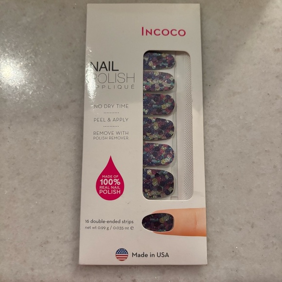 Incoco Glittery Floral Nail Polish Strips - Picture 1 of 5